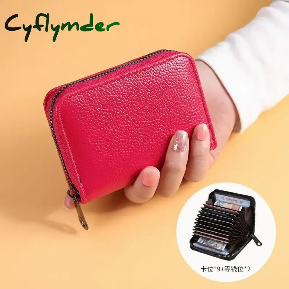 Cyflymder Multi Slot Card Holder Vintage Small Wallet Women Men Business Bank Credit Card Bag Male Coin Pouch Solid