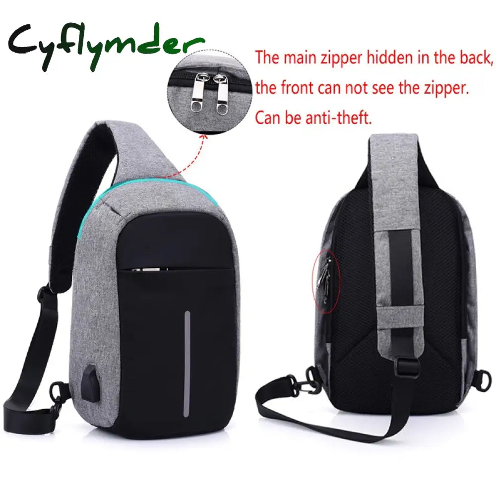 Cyflymder Multifunctional Canvas Sling Bags For Woman Anti-Theft Messenger Bags Woman’s Chest Bag