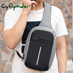 Cyflymder Multifunctional Canvas Sling Bags For Woman Anti-Theft Messenger Bags Woman’s Chest Bag