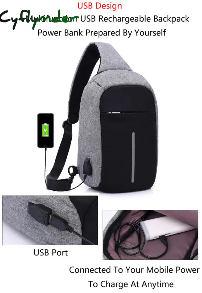 Cyflymder Multifunctional Canvas Sling Bags For Woman Anti-Theft Messenger Bags Woman’s Chest Bag