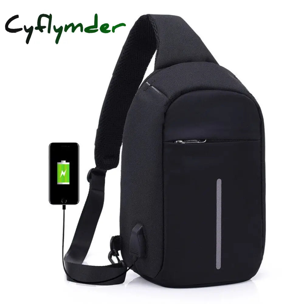 Cyflymder Multifunctional Canvas Sling Bags For Woman Anti-Theft Messenger Bags Woman’s Chest Bag