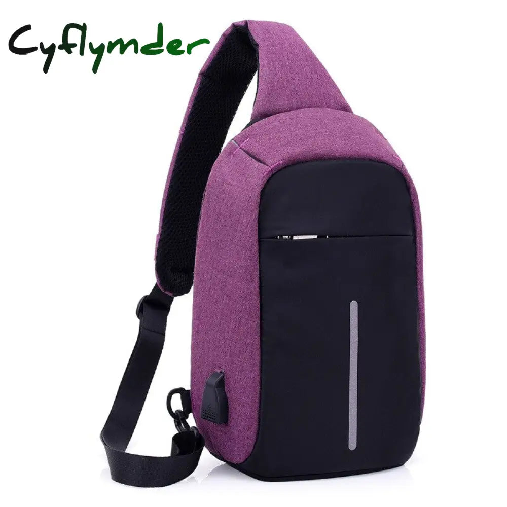 Cyflymder Multifunctional Canvas Sling Bags For Woman Anti-Theft Messenger Bags Woman’s Chest Bag