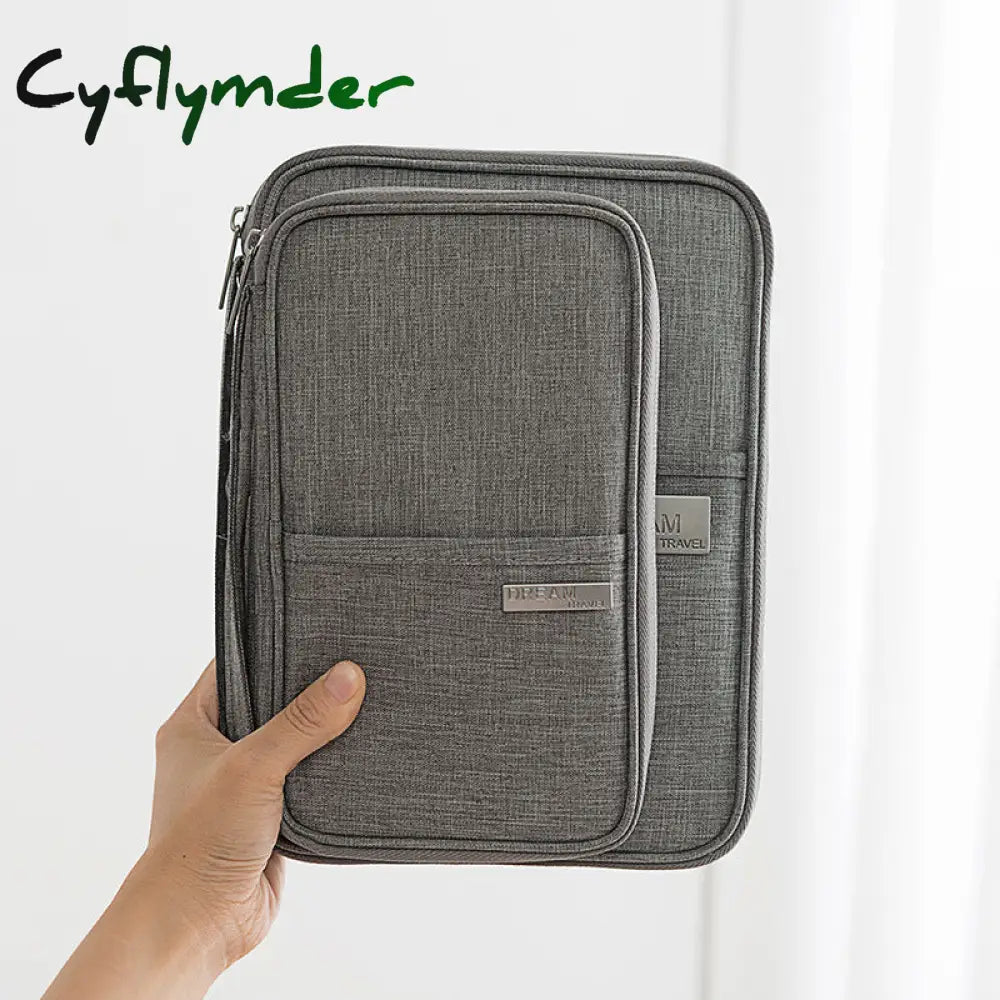 Cyflymder Multifunctional Passport Travel Wallet Cover Oxford Credit Card Package Id Document Bag