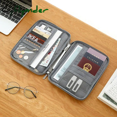 Cyflymder Multifunctional Passport Travel Wallet Cover Oxford Credit Card Package Id Document Bag