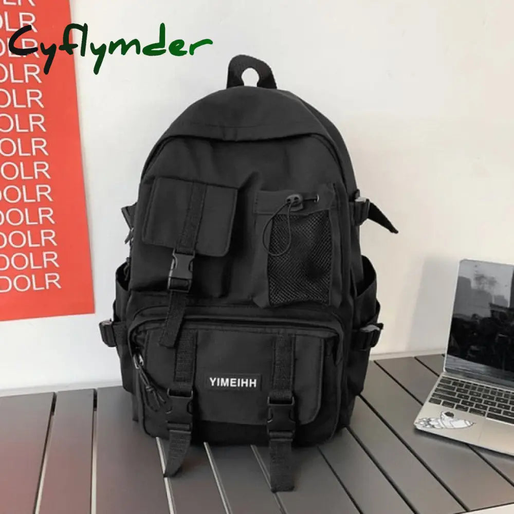 Cyflymder Multifunctional Teenager Laptop Backpack Women Cool Canvas School Bag High Quality