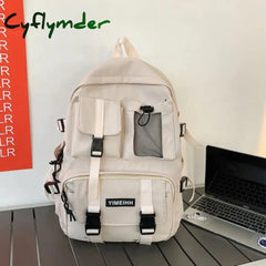 Cyflymder Multifunctional Teenager Laptop Backpack Women Cool Canvas School Bag High Quality