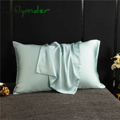 Cyflymder Natural Mulberry Silk Pillow Cover Solid Color Envelope Pillow Case Bedding Sleeping Pillowcase 40X80 Pillow