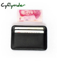 Cyflymder New 100% Sheepskin Genuine Leather Credit Card Case Mini Id Holder Small Purse For Man