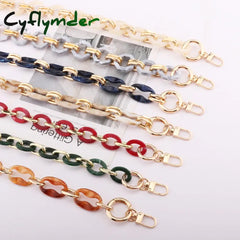 Cyflymder New Acrylic Bag Chain Strap Removable Accessories Colourful Women’s Resin Chain Of Bags