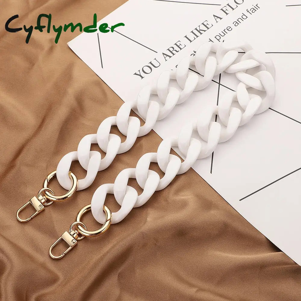 Cyflymder New Acrylic Bag Chain Strap Removable Accessories Colourful Women’s Resin Chain Of Bags