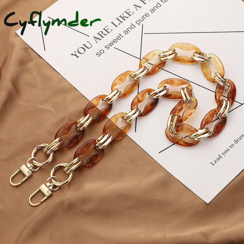 Cyflymder New Acrylic Bag Chain Strap Removable Accessories Colourful Women’s Resin Chain Of Bags