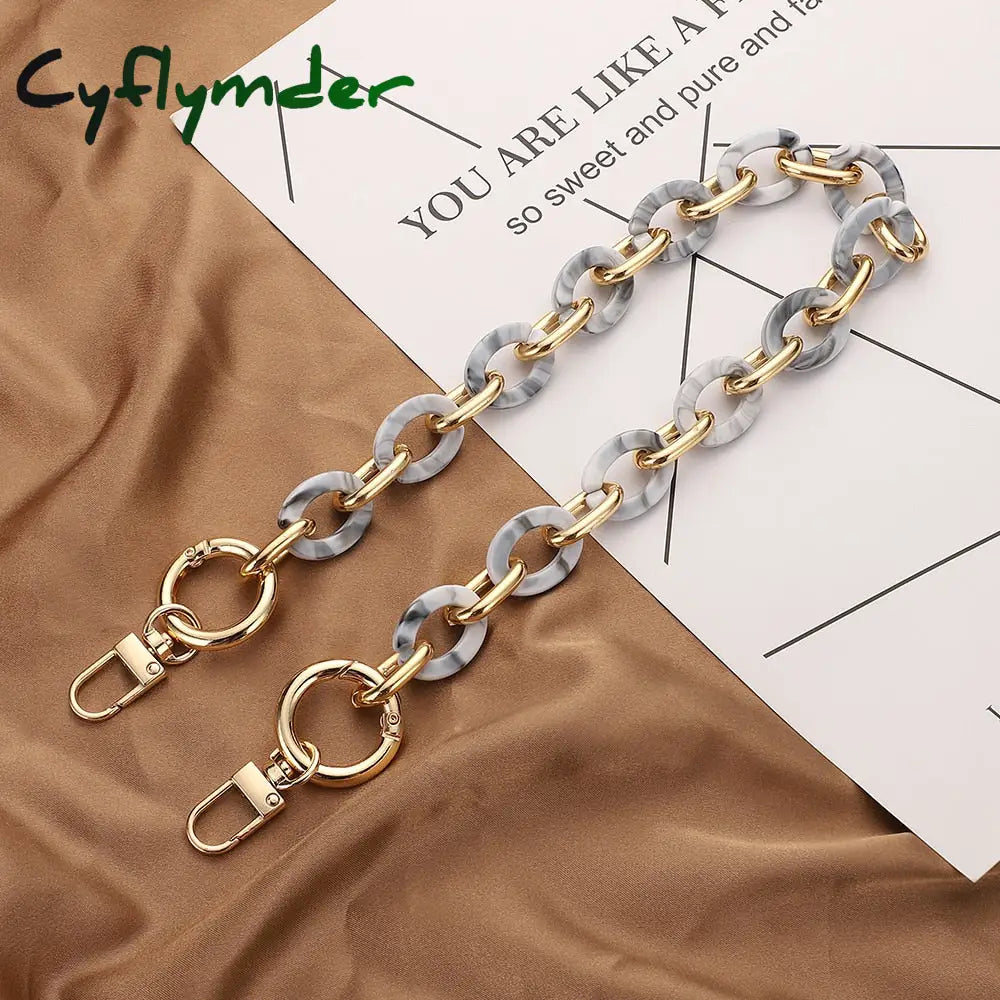 Cyflymder New Acrylic Bag Chain Strap Removable Accessories Colourful Women’s Resin Chain Of Bags