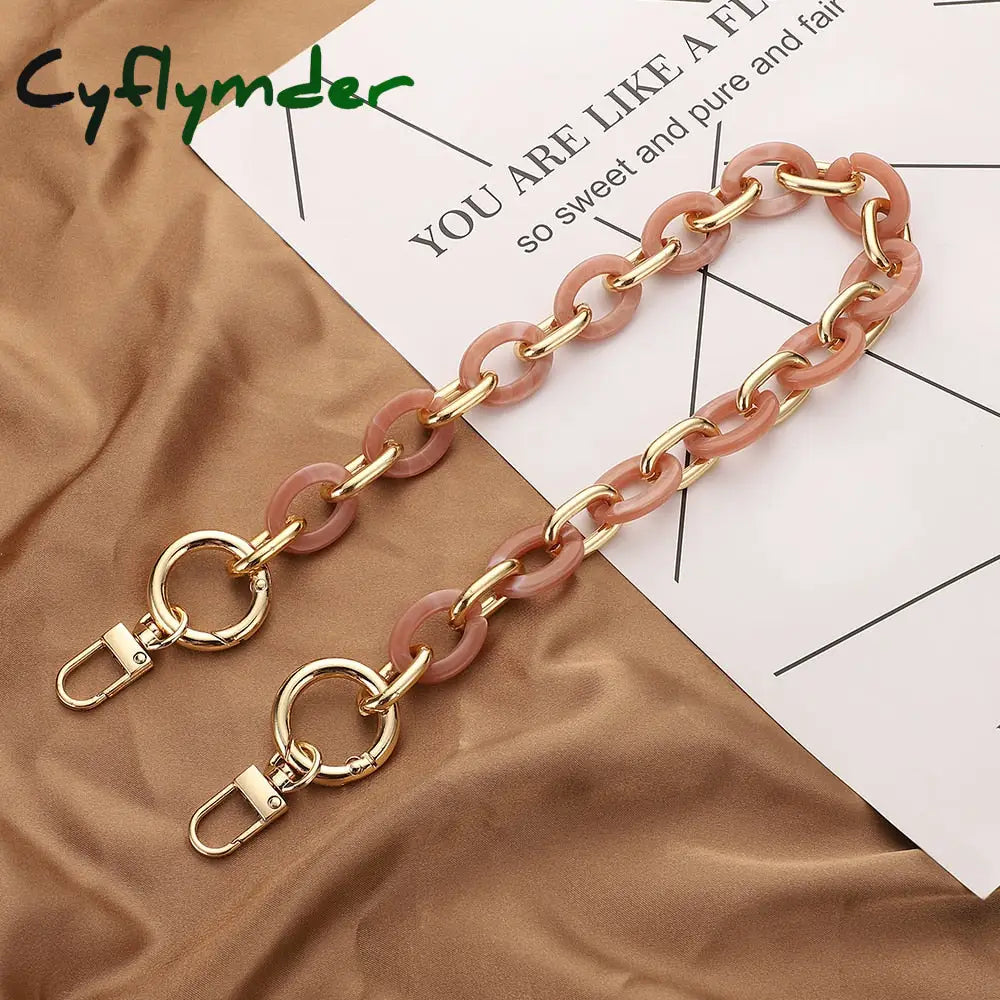 Cyflymder New Acrylic Bag Chain Strap Removable Accessories Colourful Women’s Resin Chain Of Bags