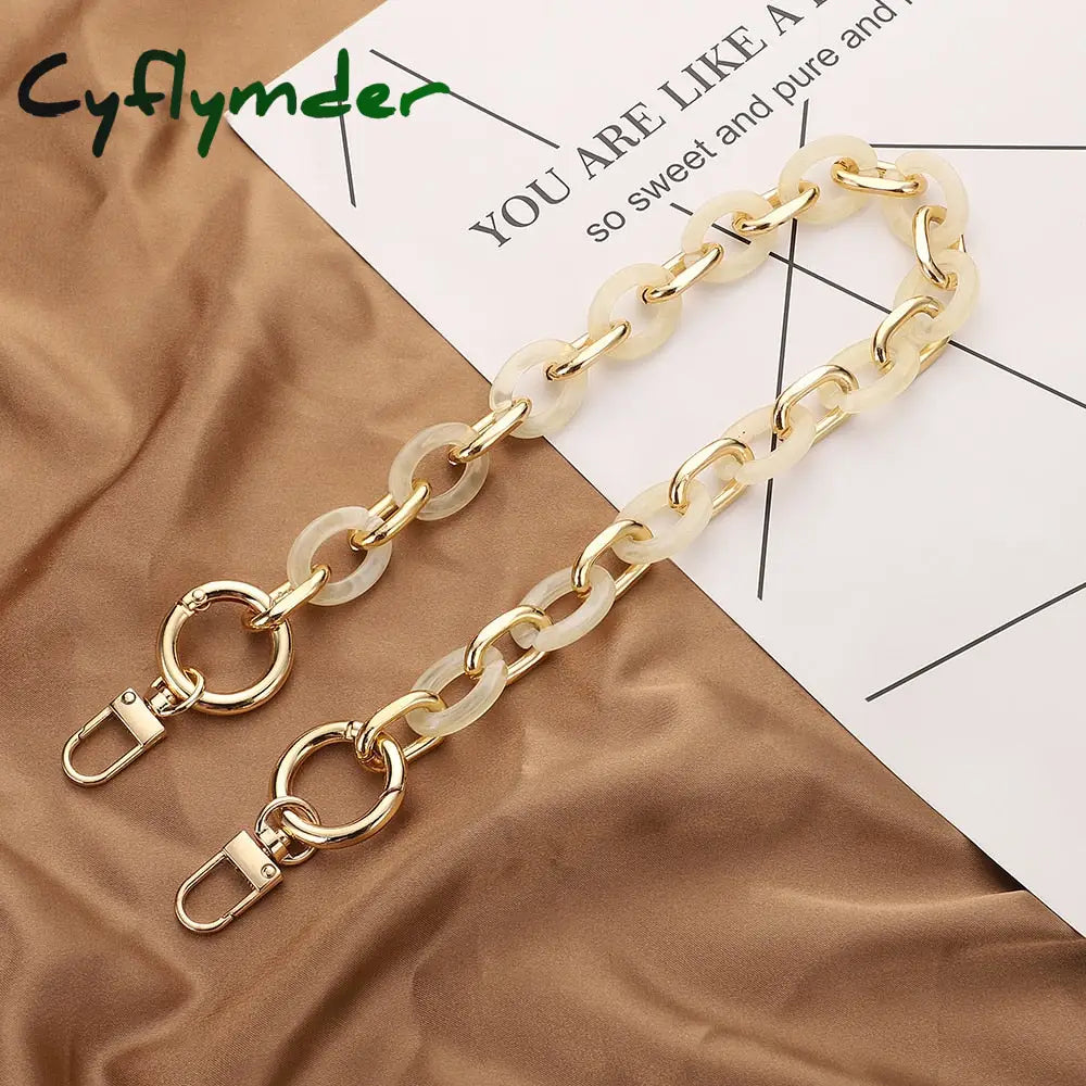 Cyflymder New Acrylic Bag Chain Strap Removable Accessories Colourful Women’s Resin Chain Of Bags