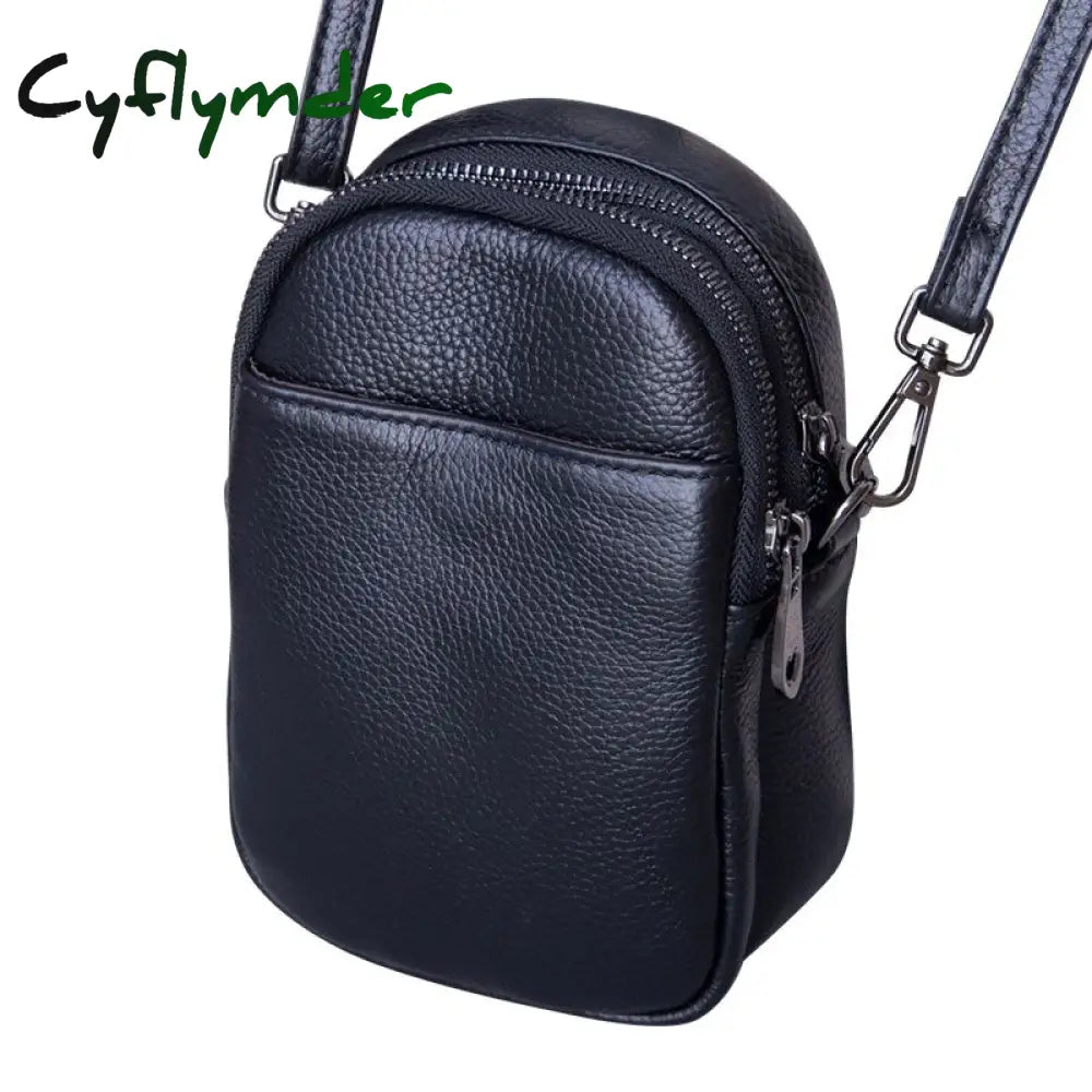 Cyflymder New Arrival Mini Crossbody Bag Purse Genuine Leather Phone Pouch Women Messenger Bags