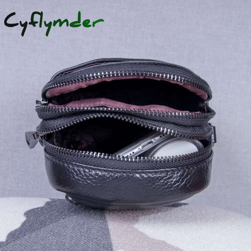 Cyflymder New Arrival Mini Crossbody Bag Purse Genuine Leather Phone Pouch Women Messenger Bags