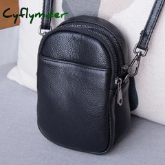 Cyflymder New Arrival Mini Crossbody Bag Purse Genuine Leather Phone Pouch Women Messenger Bags