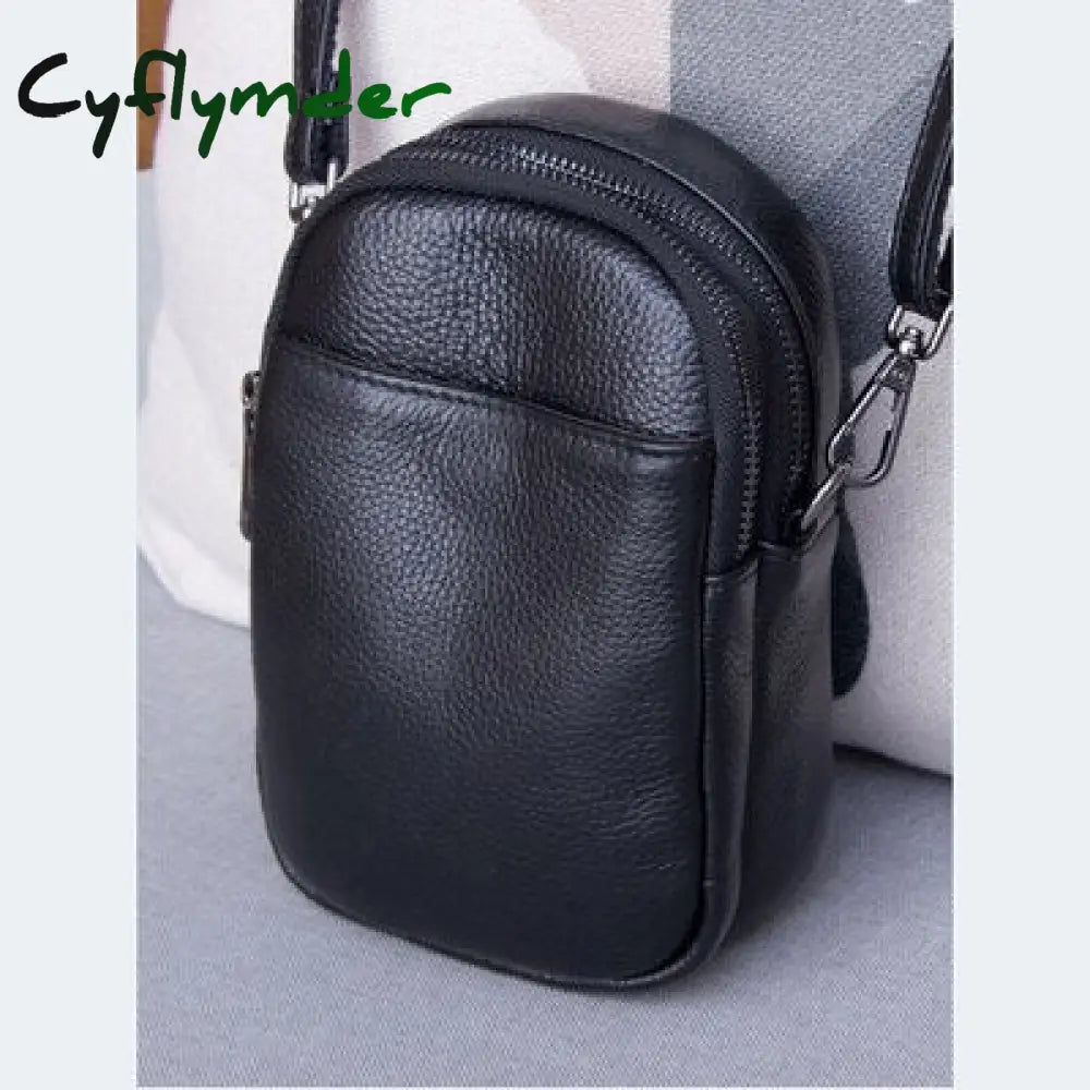 Cyflymder New Arrival Mini Crossbody Bag Purse Genuine Leather Phone Pouch Women Messenger Bags