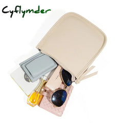 Cyflymder New Arrival Pu Leather Women Fashion Luxurious Design Handbags Solid Color Shell Bag Soft