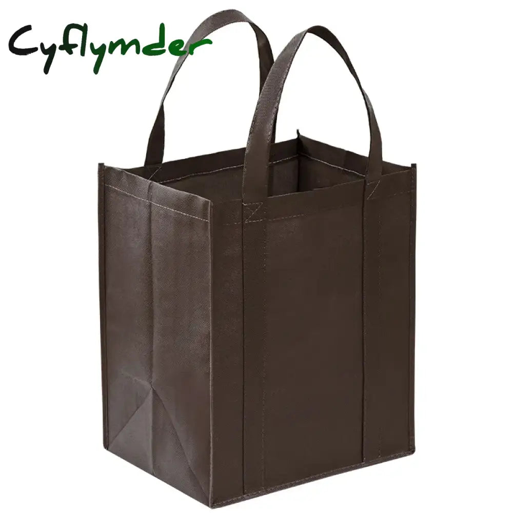 Cyflymder New Arrival Quality Reusable Foldable Button Shopping Bag Durable Non-Woven Tote Pouch
