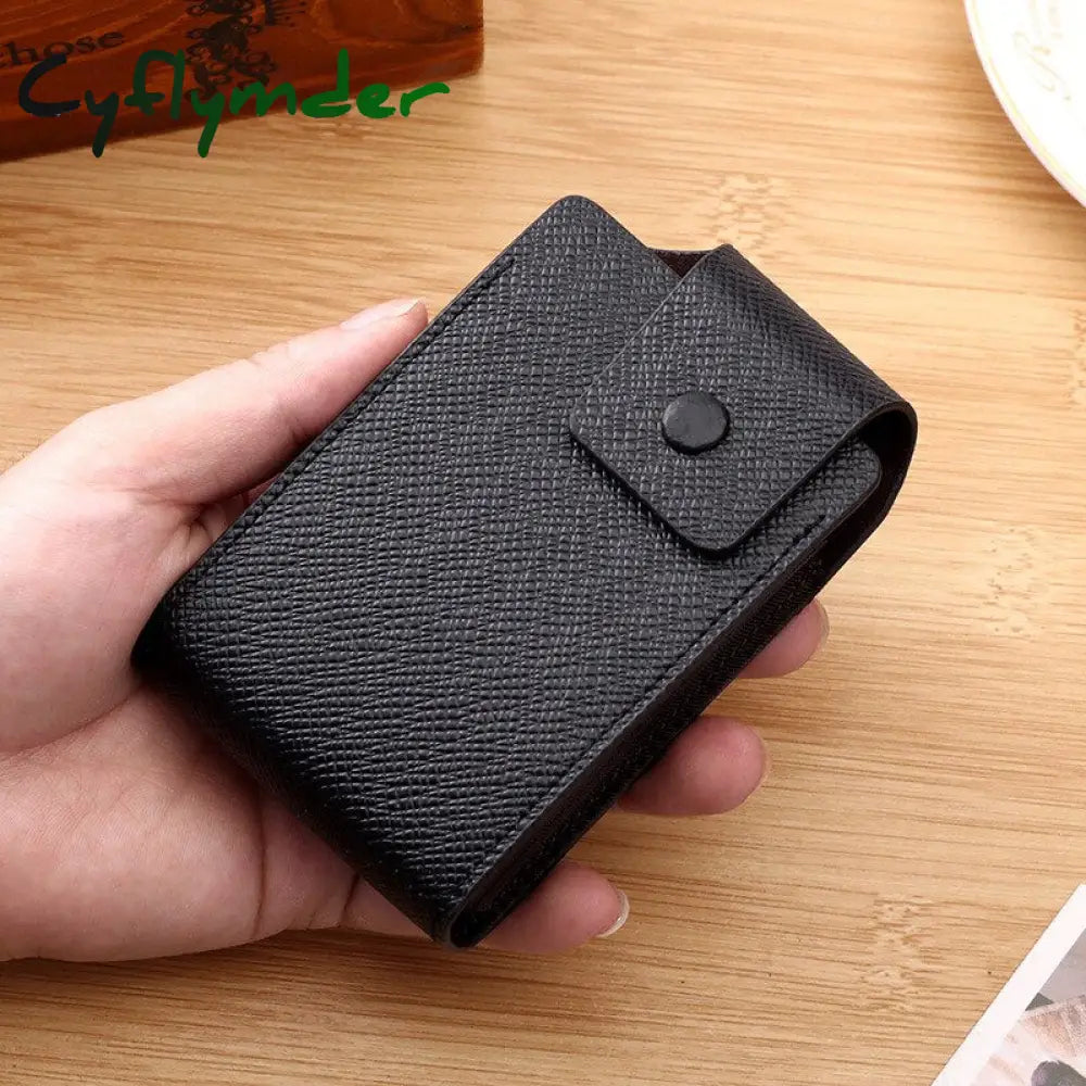 Cyflymder New Arrivals Unisex Leather Business Id Credit Card Wallet Holder Name Cards Case Pocket