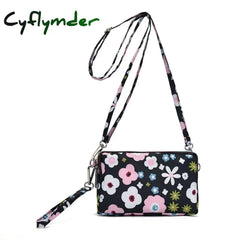 Cyflymder New Bag Women’s Shoulder Cross Body Mobile Phone Three Layer Long Large Wrist