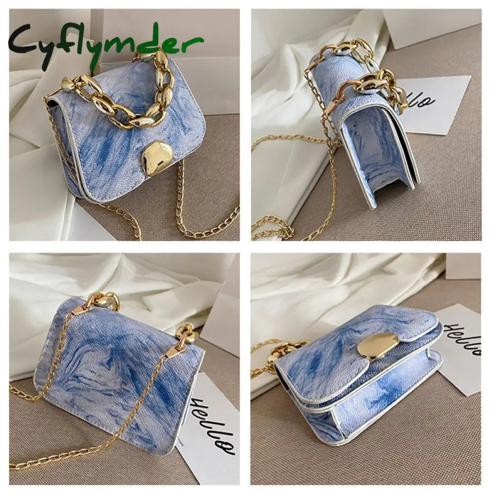 Cyflymder New British Fashion Simple Small Square Bag Women’s Designer Handbag High-Quality Pu