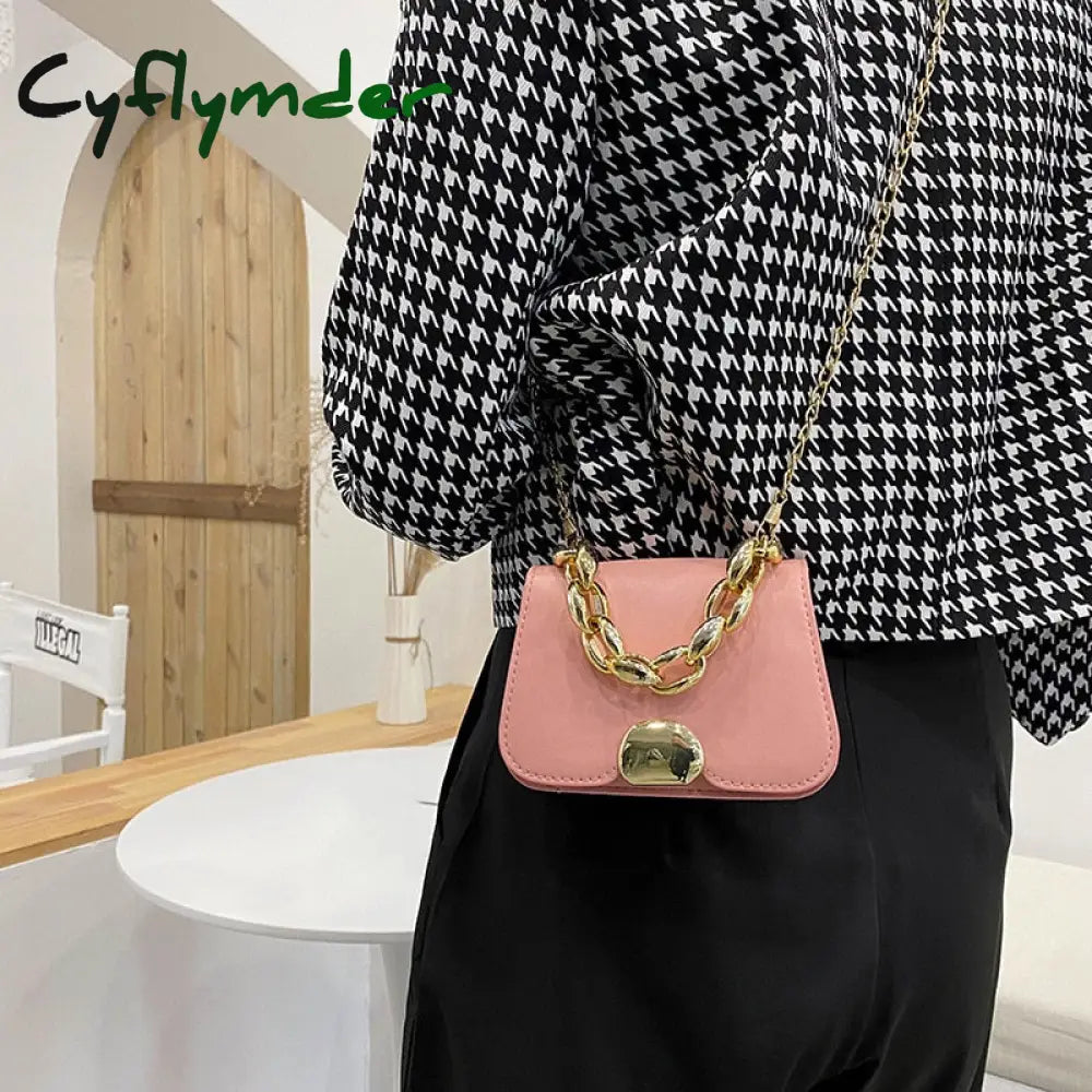 Cyflymder New British Fashion Simple Small Square Bag Women’s Designer Handbag High-Quality Pu