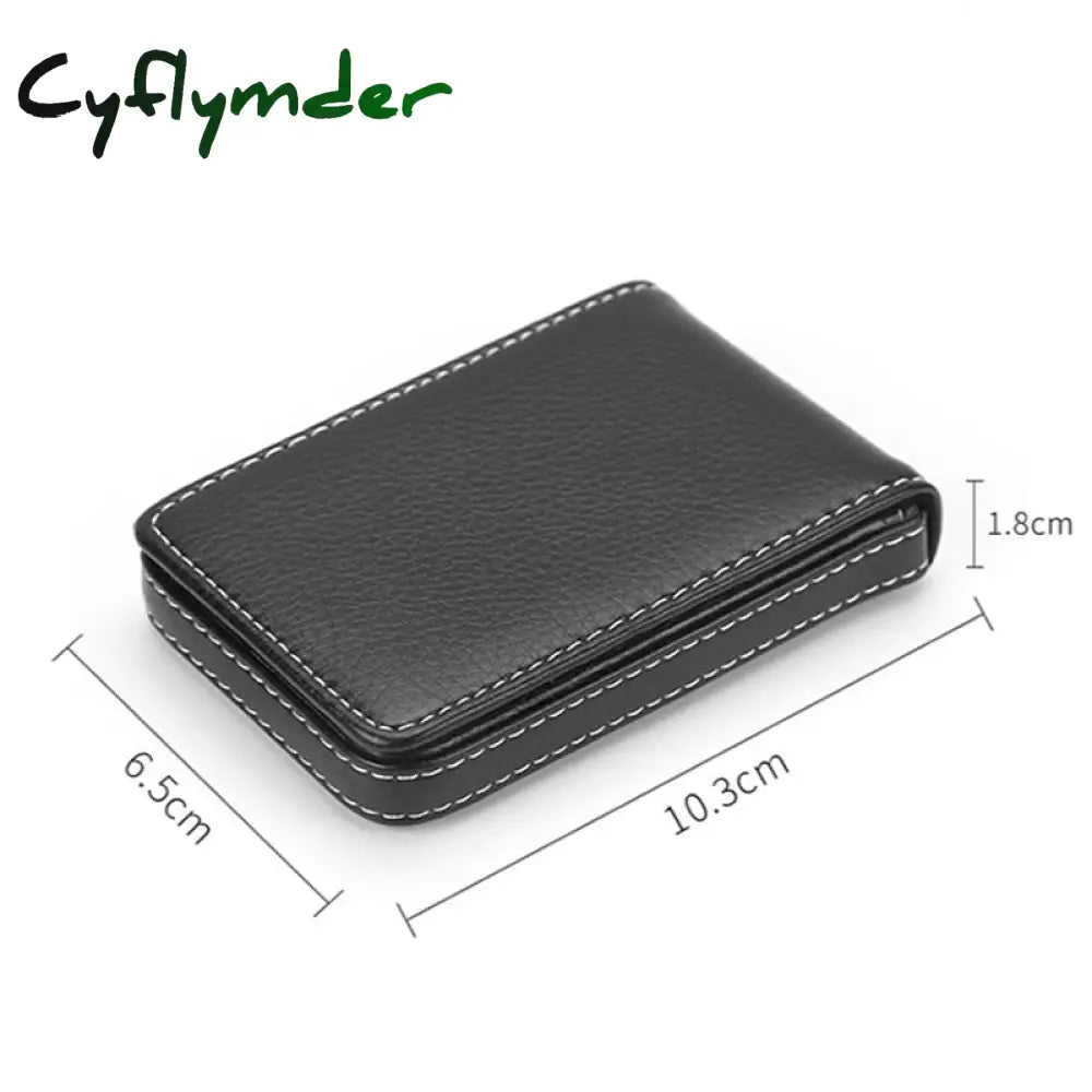 Cyflymder New Business Card Holder Men’s Id Holders Magnetic Attractive Case Box Mini Wallet Male