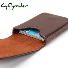 Cyflymder New Business Card Holder Men’s Id Holders Magnetic Attractive Case Box Mini Wallet Male