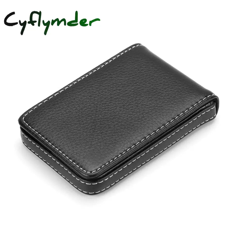 Cyflymder New Business Card Holder Men’s Id Holders Magnetic Attractive Case Box Mini Wallet Male