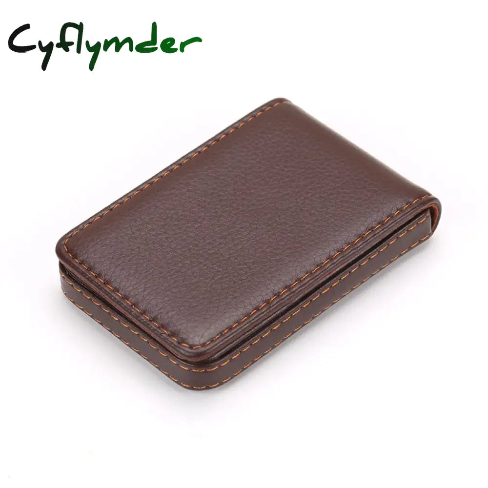 Cyflymder New Business Card Holder Men’s Id Holders Magnetic Attractive Case Box Mini Wallet Male