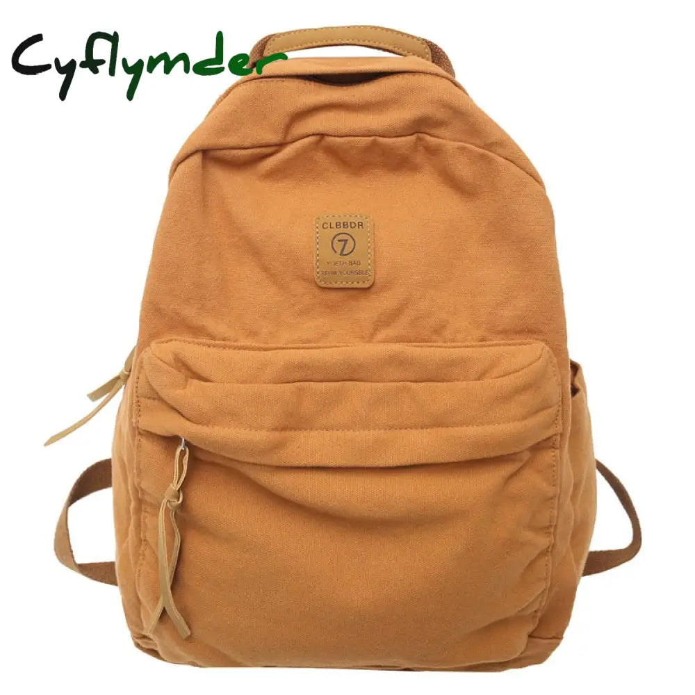 Cyflymder New Casual Cool Girl Boy Canvas Green Laptop Student Bag Trendy Women Men College Female