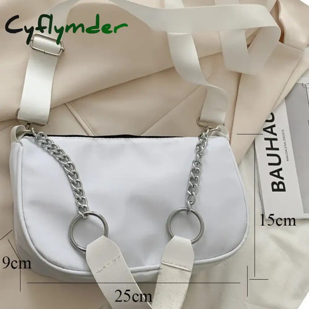 Cyflymder New Casual Ladies Crossbody Bags Nylon Bag Women Vintage Black Shoulder Girls Street