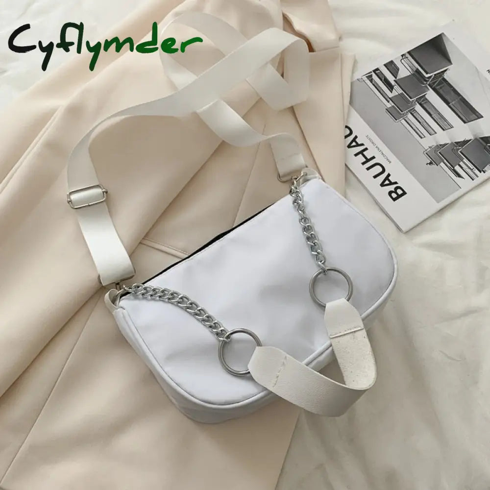 Cyflymder New Casual Ladies Crossbody Bags Nylon Bag Women Vintage Black Shoulder Girls Street