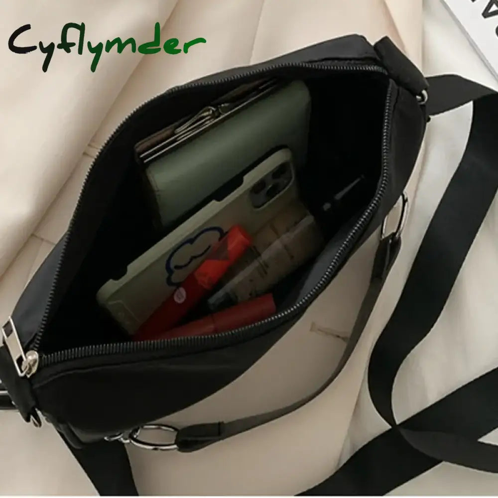 Cyflymder New Casual Ladies Crossbody Bags Nylon Bag Women Vintage Black Shoulder Girls Street