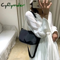 Cyflymder New Casual Ladies Crossbody Bags Nylon Bag Women Vintage Black Shoulder Girls Street