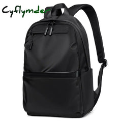 Cyflymder New Casual Men’s Business Backpack Nylon Solid Color Large Capacity Student Schoolbag