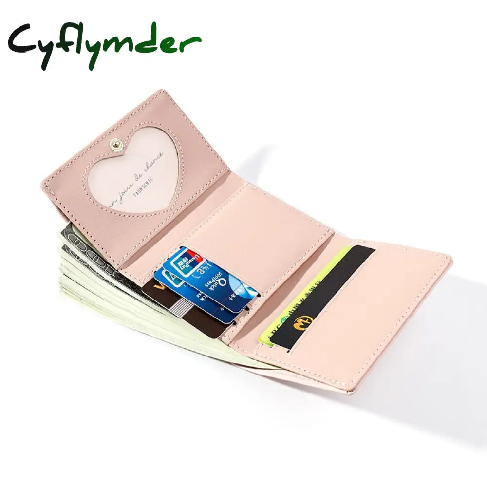 Cyflymder New Cute Cartoon Pig Designer Wallet Pu Leather Women Purse Ladies Trifold Wallets Female