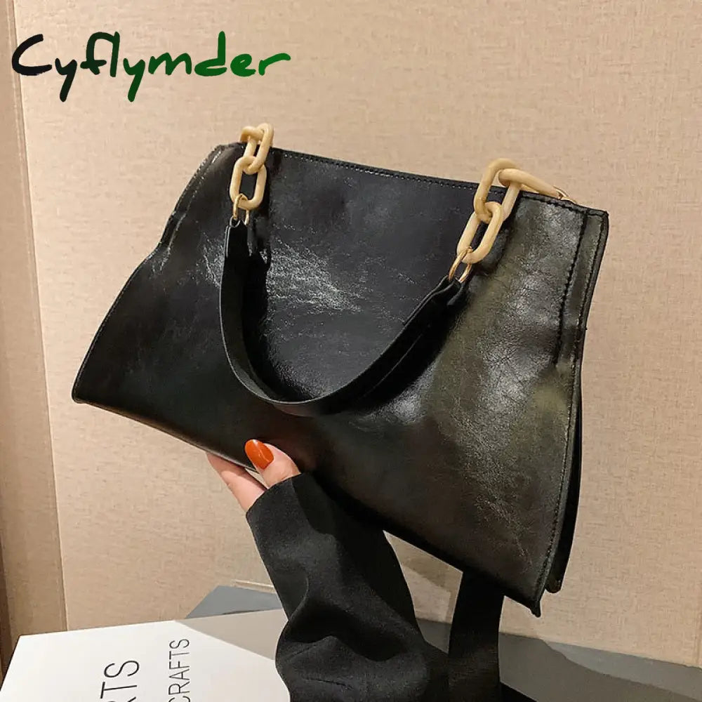 Cyflymder New Design Handbags Women Shoulder Bag Soft Synthetic Leather Crossbody Large Capacity