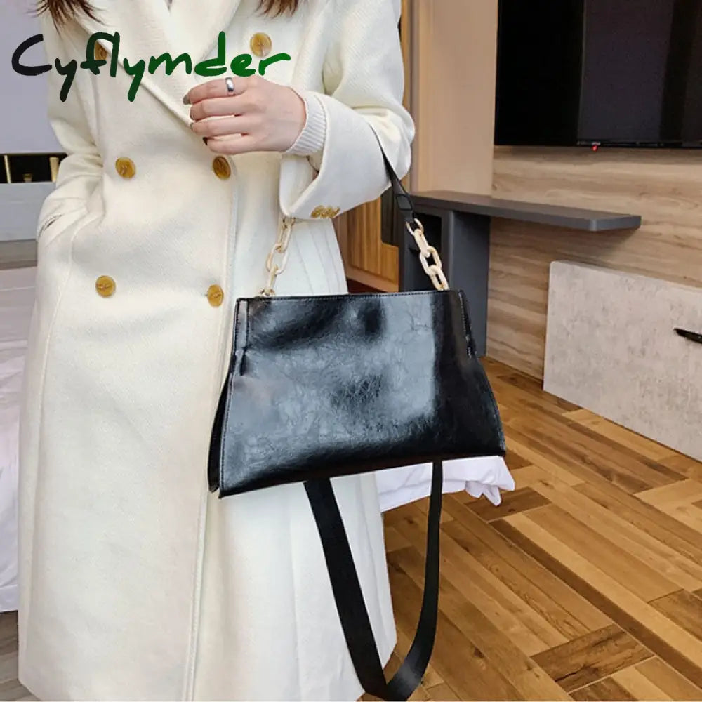 Cyflymder New Design Handbags Women Shoulder Bag Soft Synthetic Leather Crossbody Large Capacity