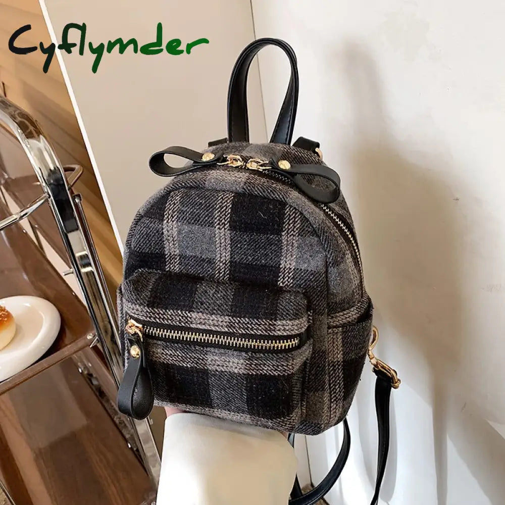 Cyflymder New Designer Fashion Women Backpack Mini Soft Nylon Multi-Function Small School Female