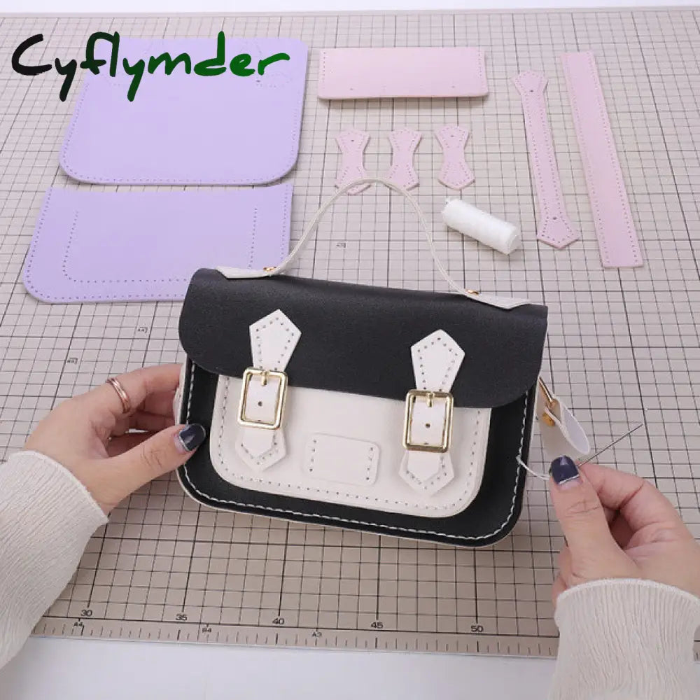 Cyflymder New Diy Handmade Bag Cambridge Style Hand Stitching With Sewing Tools Handel Shoulder