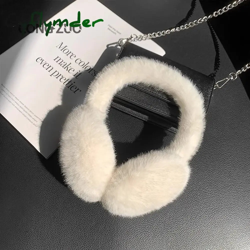 Cyflymder New Earmuffs for Autumn and Winter Women’s Outdoor Travel Warm and Thickened Earmuffs with Plush Ear