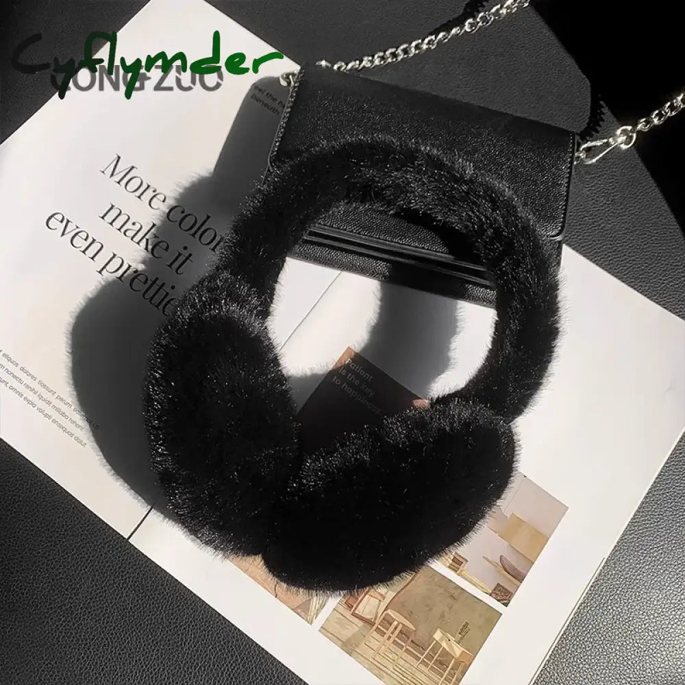 Cyflymder New Earmuffs for Autumn and Winter Women’s Outdoor Travel Warm and Thickened Earmuffs with Plush Ear