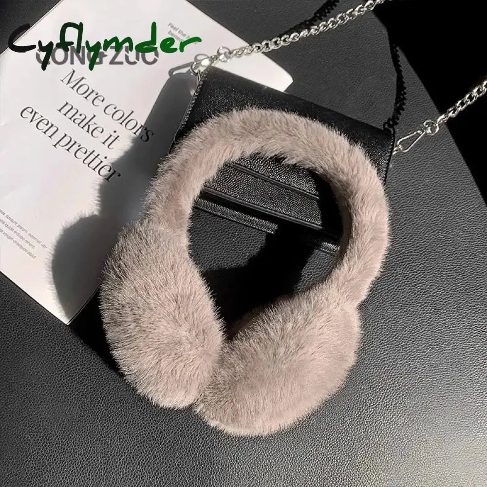 Cyflymder New Earmuffs for Autumn and Winter Women’s Outdoor Travel Warm and Thickened Earmuffs with Plush Ear