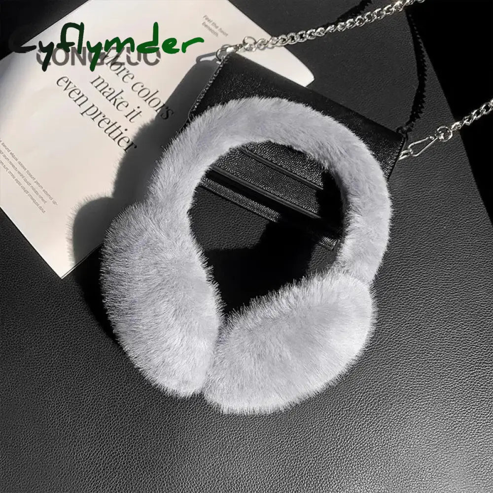 Cyflymder New Earmuffs for Autumn and Winter Women’s Outdoor Travel Warm and Thickened Earmuffs with Plush Ear