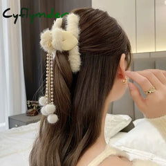 Cyflymder New Elegant Claw Clips Temperament Grab Butterfly Metal Hair Accessories Headdress