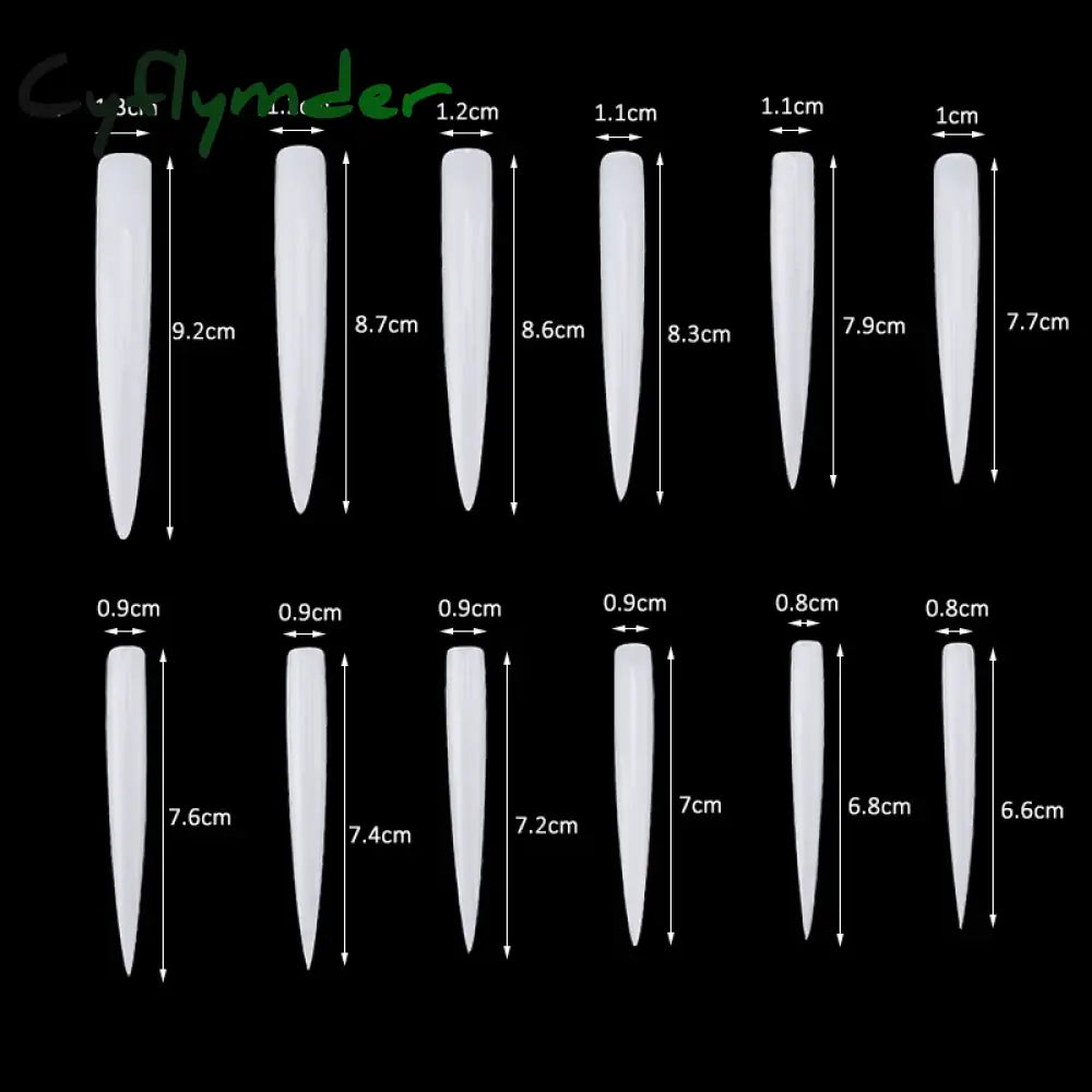 Cyflymder New Extra Long False Nail Tips Press On Xxl Full Cover Diy Salon Suppliers Acrylic Pointy