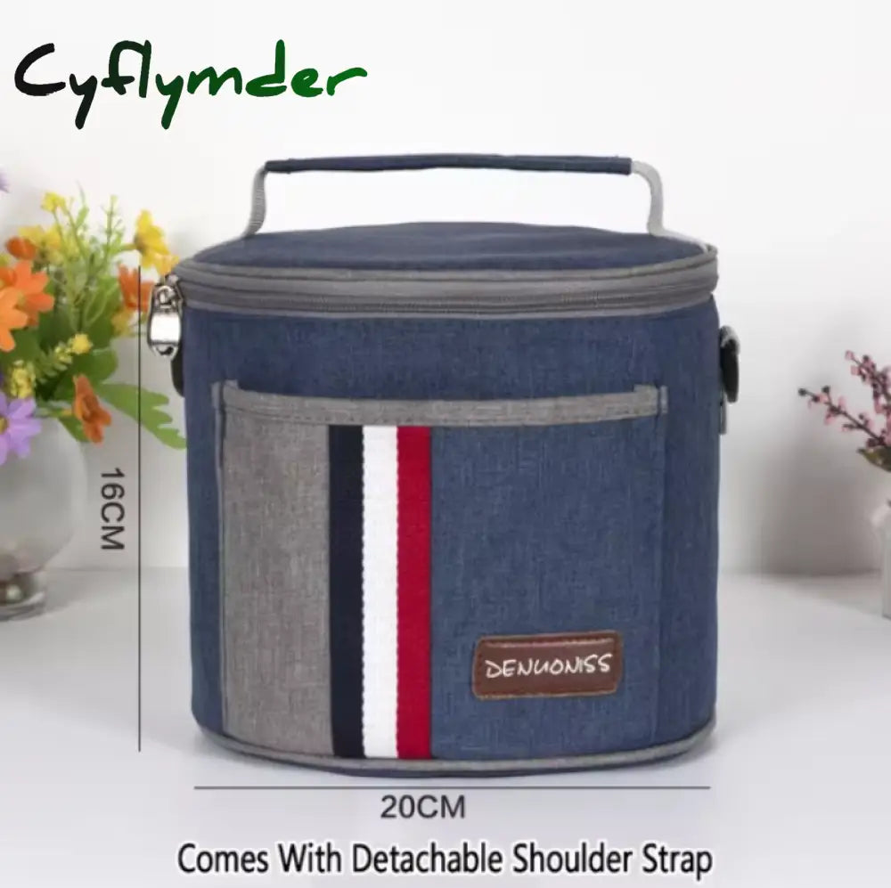 Cyflymder New Fashion Denim Lunch Bag Thermal Food Insulated Bag Kids Women or Men Casual Cooler Thermo Picnic Bag